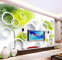 抽象樹(shù)3d圓圈電視背景墻圖片素材 psd效果圖下載 3d電視背景墻圖大全 電視背景墻編號(hào) 11679609